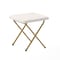 Flash Furniture Eleanor 56-in Folding Double Saucer Chair w/2 Folding Ottomans Ivory Faux Shearling w/Gold Frame FV-FDS-001-2FR-IV-SGD-GG - alternate 9